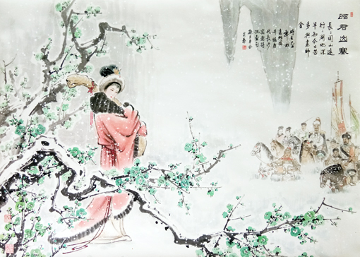 《昭君岀塞》规格：70x100cm 2009年10月作
