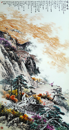 《将进酒》规格:98x180cm 《将进酒》规格:98x180cm