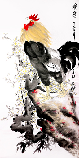 刘当财作品《雄风》规格：138x69cm