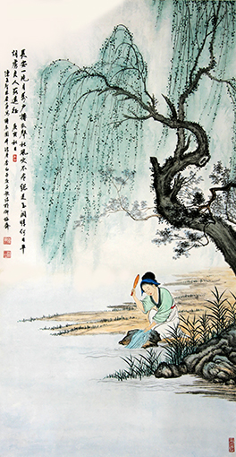《捣衣图》 133cm×65cm 2010年