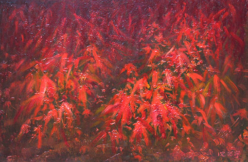 《中国红系列之秋韵》规格：55x70cm