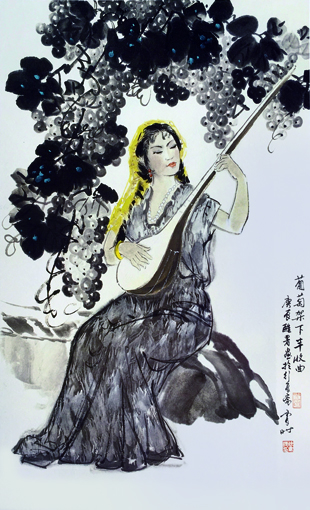 葡萄架下丰收曲 2000年 96cm×59cm 葡萄架下丰收曲 2000年 96cm×59cm