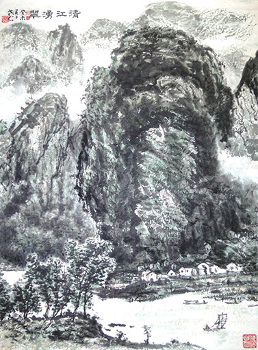 清江涌翠 2003 91x68cm3