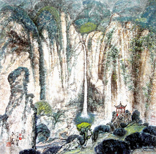 清泉 68x69cm 2017 1