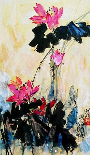 魏礼颖作品名称：《红颜》作品尺寸：40cmX80cm价格：25000元一平尺