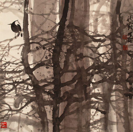 秋寂-黄保健68x68cm 秋寂-黄保健68x68cm