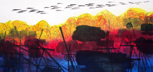 一团和气(八尺)248X129cm 一团和气(八尺)248X129cm