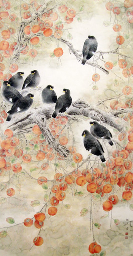 《秋实图》规格：92x170cm 价格：面议