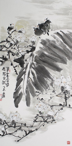 《笔墨多情》尺寸：69x138cm 价格：4.8万元