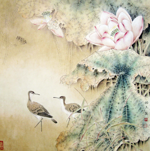 《共渡春秋》规格：45x45cm