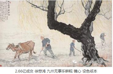 徐悲鸿三幅过亿的字画
