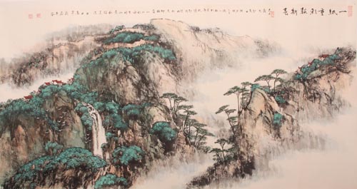 《一纸重彩报新春》 67.5cm×133cm 2009年