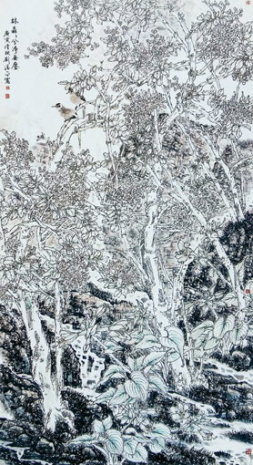 《林森森兮净无尘》规格：180x97cm