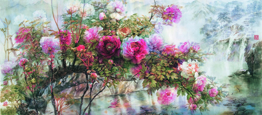 《富贵吉祥》 100cmx200cm