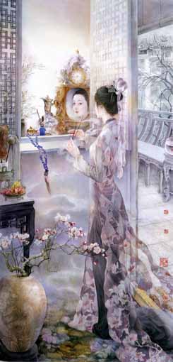 《再说红楼系列--槛内人》 65cmx135cm