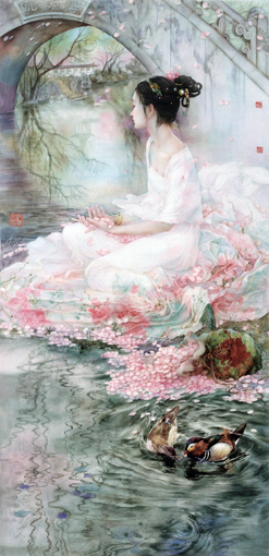 《再说红楼系列--枉凝眉》 65cmx135cm