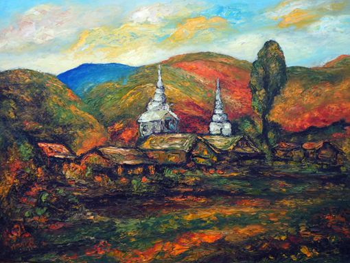 《暗香浮动》油画 2017年 80cmx60cm