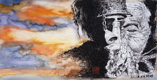 《信仰》钢笔 2015年 39cmx25cm