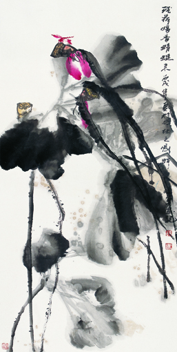 冯晓军作品《残荷来香》68cmx138cm