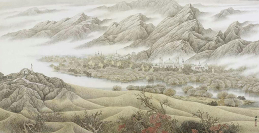 《塞上秋来风景宜》96cmX180cm