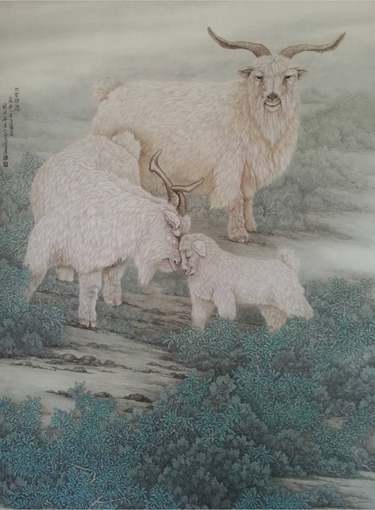 《三羊开泰》120cmX150cm