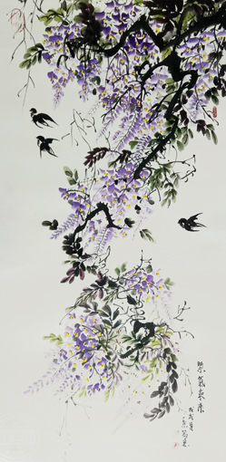 胡一然作品4《紫气东来》69cmX138cm