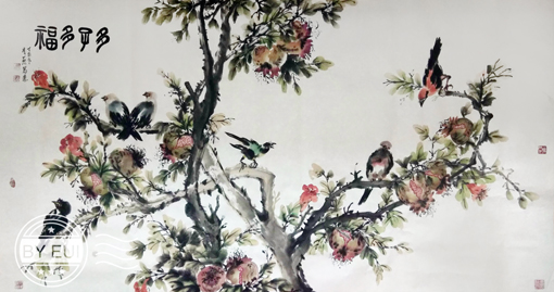胡一然作品8《多子多福》97cmX178cm