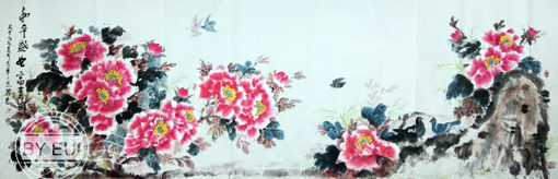 胡一然作品9《和平盛世富贵图》80cmX240cm