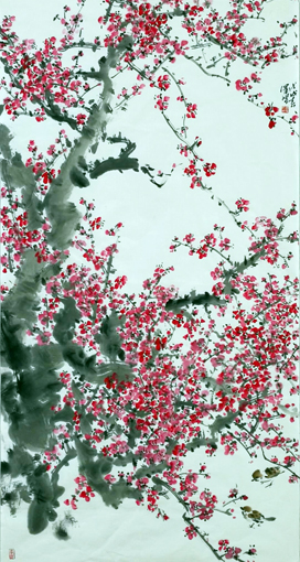 《报春图》68X138cm