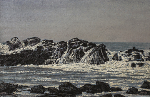 《南海豪情》65x100cm布面油彩 《南海豪情》65x100cm布面油彩
