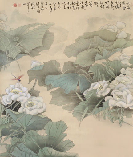 《荷香清远图》96.2cmx82cm