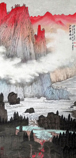 吴云石作品5 江山多娇图68cmX138cm