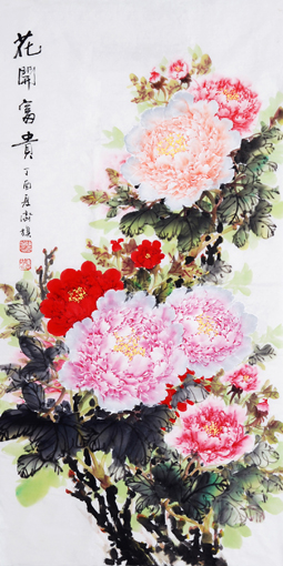 陈齐旗作品《花开富贵七》128x68cm