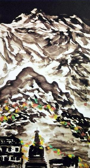 《晨风 》68x136cm
