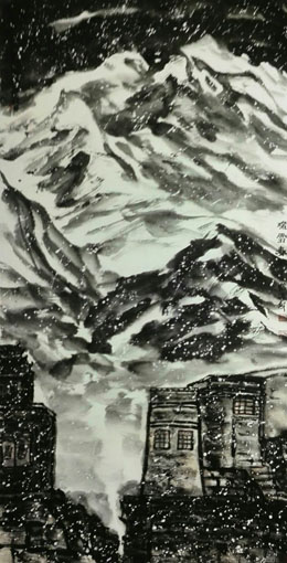 《瑞雪春风 》68x136cm