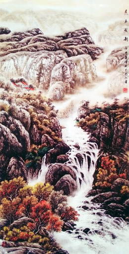 《燕山秋韵》规格：70x140cm