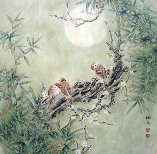 《春梦》2015年作 65x65cm 《春梦》2015年作 65x65cm
