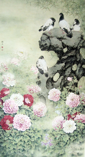 《富贵和平》2016年作92x170cm 《富贵和平》2016年作92x170cm