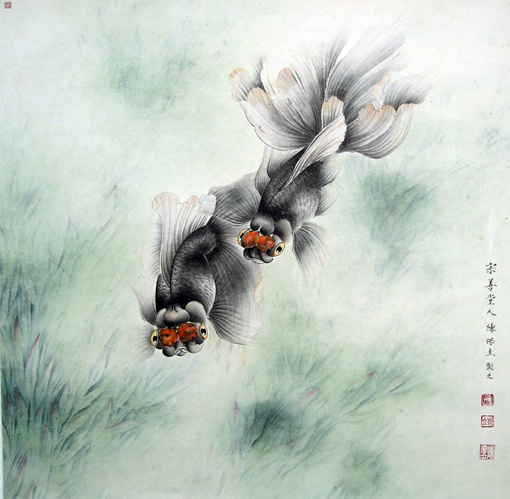 《金鳞仙子》2005年作 65x65cm 《金鳞仙子》2005年作 65x65cm