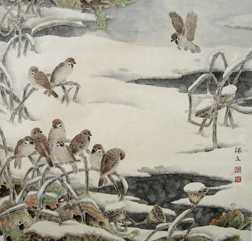 《赏玉图》2005年作 65x65cm 《赏玉图》2005年作 65x65cm