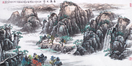 《春满太行》规格：180×70cm