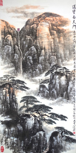 《遥望南天门》规格：138×68cm