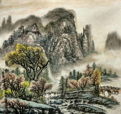 《晨旭》规格:60X60cm 《晨旭》规格:60X60cm