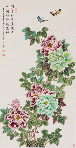 《唯有牡丹真国色》138x67cm 2012年