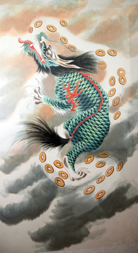 陈国强作品《麒麟献宝》