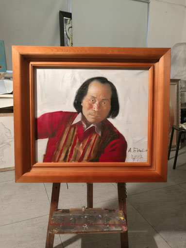 蒋征（由俄罗斯列宾美术学院院士亚历山大·伊维诺奇·贝斯特诺夫画）