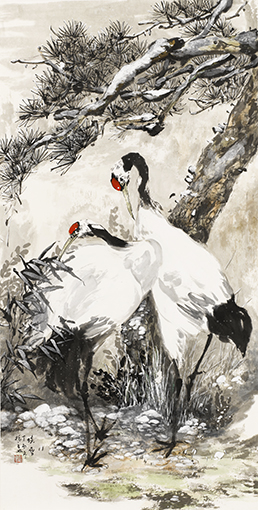 《晓雪》69x138cm