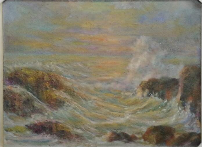 沈光宇作品《海浪》规格:50x50cm 沈光宇作品《海浪》规格:50x50cm