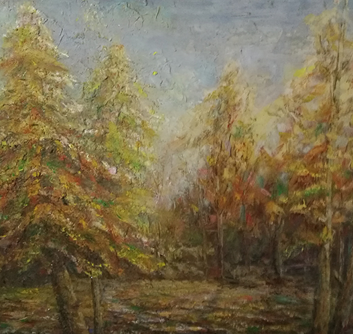 沈光宇作品《秋森》规格:60x60cm 沈光宇作品《秋森》规格:60x60cm