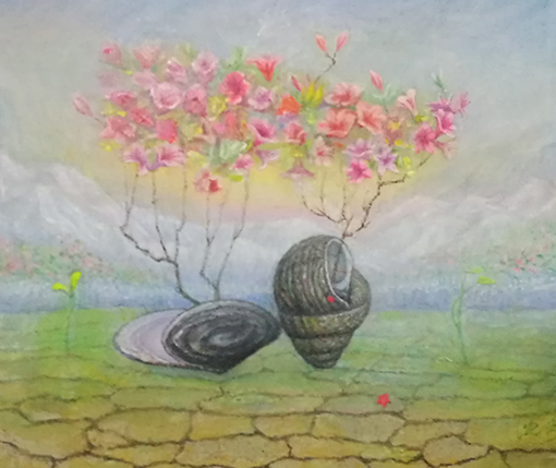 沈光宇作品《映山红》规格:40x50cm 沈光宇作品《映山红》规格:40x50cm